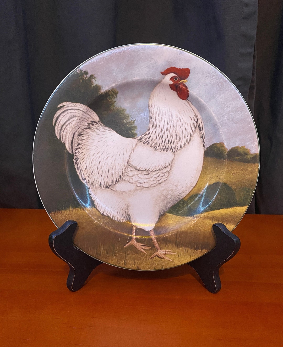 Vintage David Carter Brown 8 Decorative Rooster Plates Set of 2 for