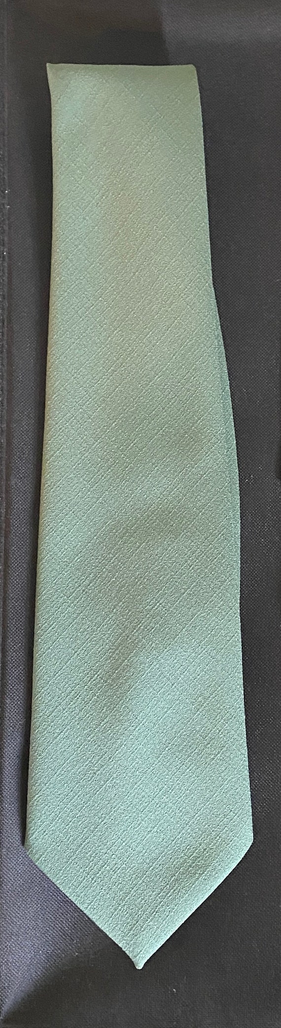 Sage Green Necktie, Golden Clasp by Prince Consort