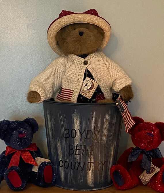 Vintage Boyds Collection, J B Bean, Glitter Sparkle Bear, Red With
