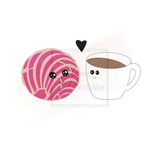 Pan dulce svg, png, pan dulce y cafecito svg