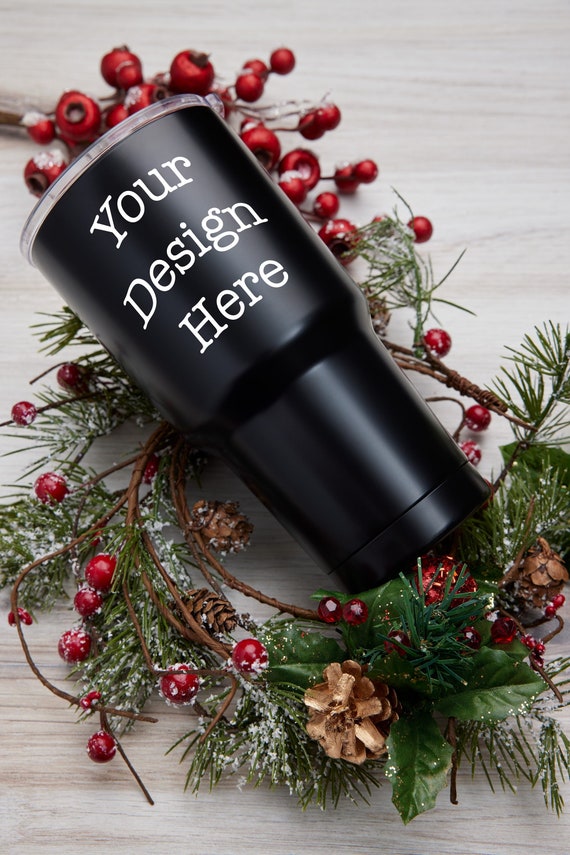 Travel Tumbler Mockup Tumbler Mockup Photo Black Tumbler Etsy