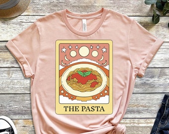 La chemise de pâtes, chemise de carte de tarot, Eat Pasta Live Fasta, chemise italienne, cuisine italienne, cadeau pour l’italien, cadeau pour les amateurs de pâtes, chemise du destin