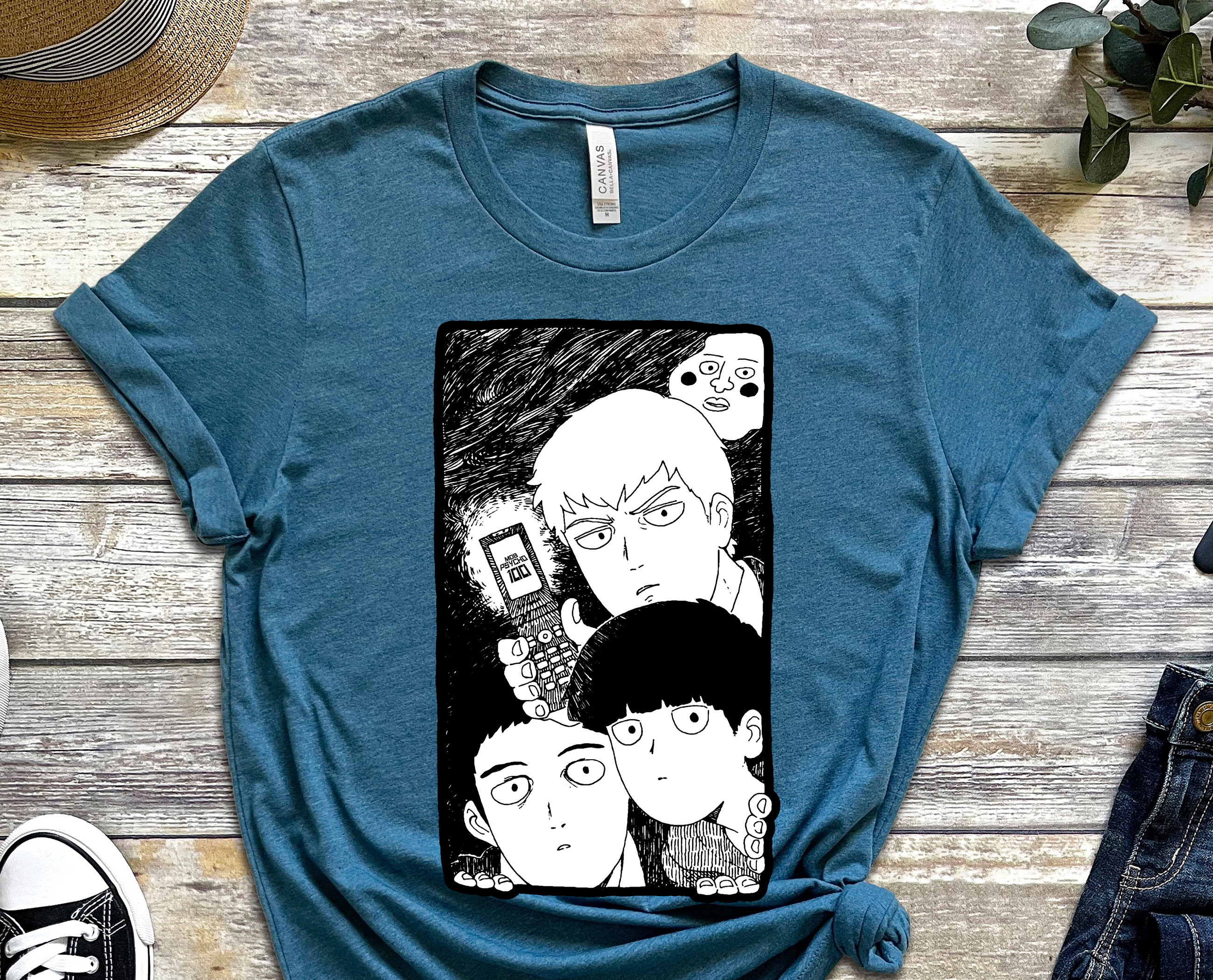 Shigeo Mobu Saiko anime Mob Psycho 100 Funny manga TShirt Men