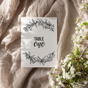 Eucalyptus Printable Wedding Table Numbers | Floral Table Number Sign | Greenery Table Numbers | Rustic Wedding | Elegant Wedding Decor