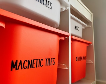 Personalised Toy Storage Labels | Playroom Organisation | Trofast IKEA Decals | Custom Toy Labels | Custom Vinyl Labels | Kids Room
