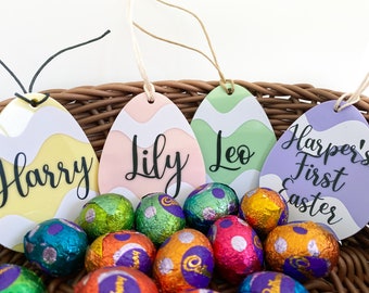 Personalised Easter Name Tag | Easter Basket Tag | First Easter Tag | Bunny Name Tag | Easter Gift Tag | Custom Name Tag | Acrylic Tag