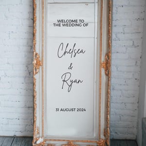 Custom Mirror Decal Sticker | Welcome Wedding Sign | Mirror Stickers | Sign Stickers | Acrylic Decal | Wooden Sign | Wedding Decor