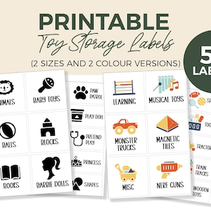 Printable Toy Trofast Bin Storage Labels | Kids Room Toy Organisation Labels  | Playroom Organisation | Trofast IKEA Decals | Kids Room