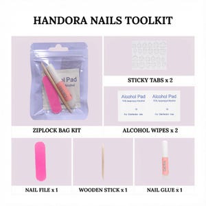 Valentine Press On Nails, rode nude Kiss-ontwerpset, amandelgeltips, herbruikbare manicure afbeelding 3