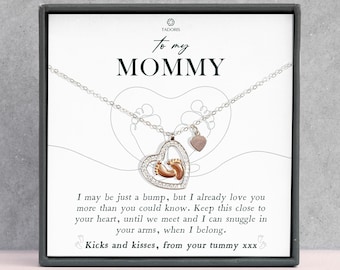 Erstes Mal Mama Geschenk, zu meiner Mama Geschenk Schmuck, Geschenk für neue Mama Halskette, Mama Geschenk für den ersten Muttertag, Schwangerschaft Schmuck Halskette