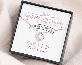 Sister Necklace Gift, Sister Gifts, Little Sister Birthday Gift, Little Sister Jewelry, Gift for Sister, Custom Initial Necklace Card