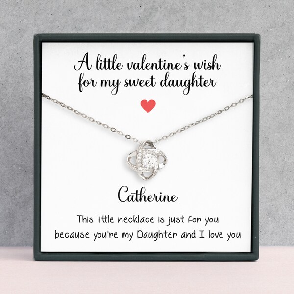 I Filled This Necklace With My Love & Light - Family Love Knot Necklace - Gift For Granddaughter