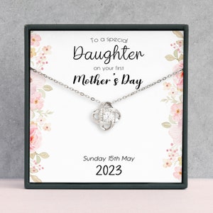 First Mothers Day Gift For Daughter | Gift for New Mom ,New Mom Gifts, Jewelry gift, Happy 1st Mother, 1st Time Mom Gift, Silver Necklace