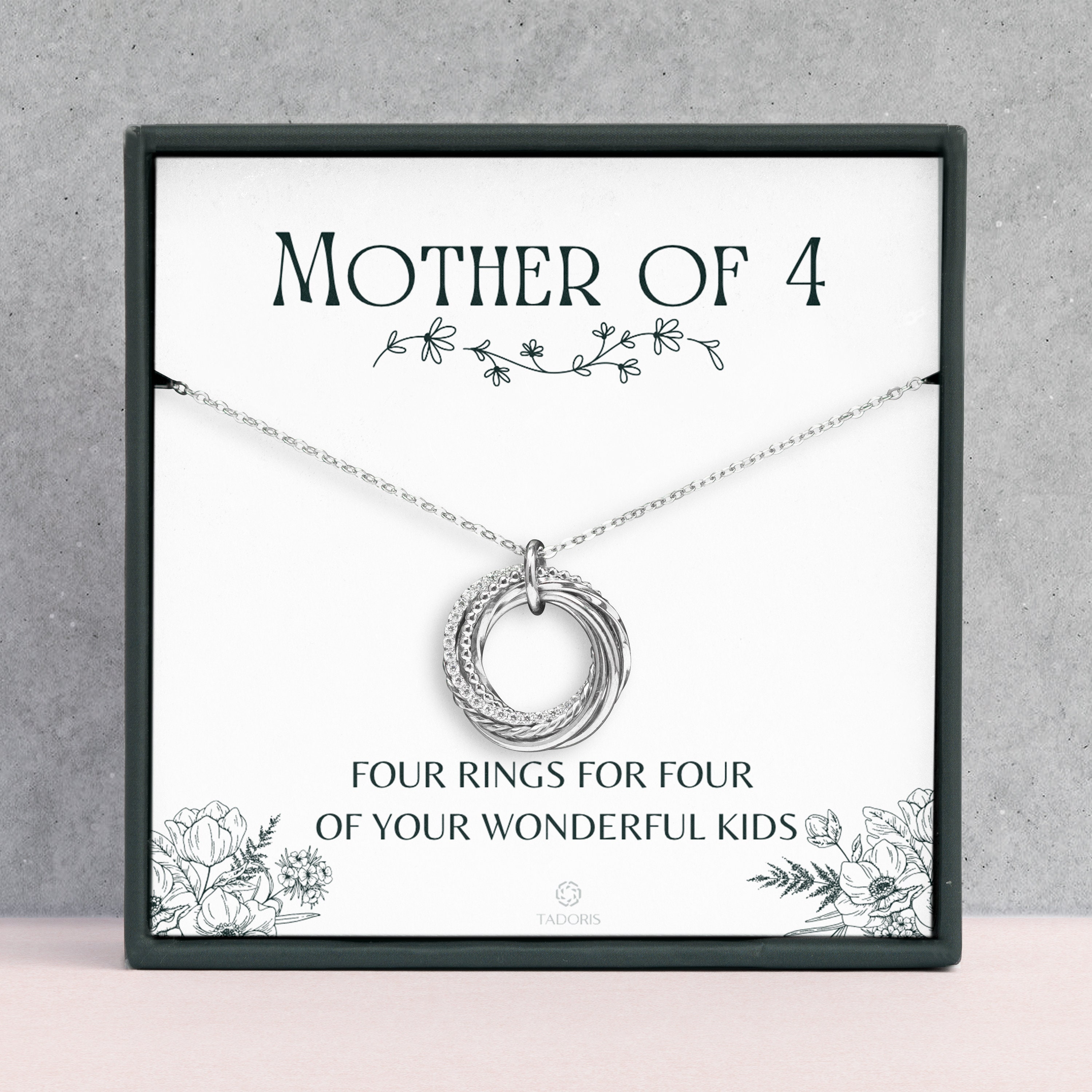 Mother of 4 necklace best sale