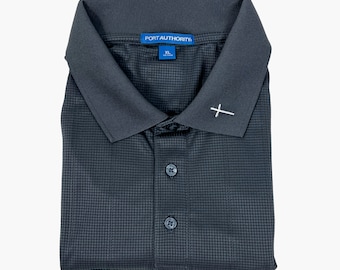 God First Polo | Christian Polo, Embroidered Cross, Christian Professional, Christian golf shirt, Business Casual Christian, Cross tshirt