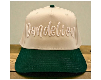 Löwenzahn Benutzerdefinierte Trucker Cap, 3D Puff Cap