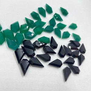 Black Onyx  13x8 mm  Natural Gemstone, Black Onyx    (Kite Shape) Gemstone, Green Onyx   AAA Quality Kite Loose Gemstone For Jewelry Making.