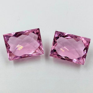 8x16mm To 15x30mm Genuine Pink Morganite Top Quality Eye Clean Handmade Faceted Baguette Shape Hydro Loose Gemstone For Jewelry Making Size