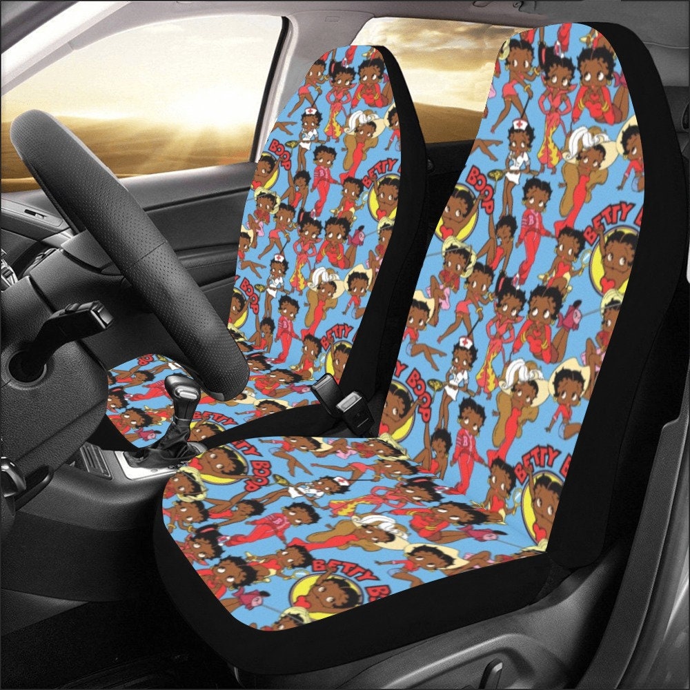 African Vacationer Betty Boop Car Seat Covers, Black Betty Boop Car Accessories, Betty Boop Car