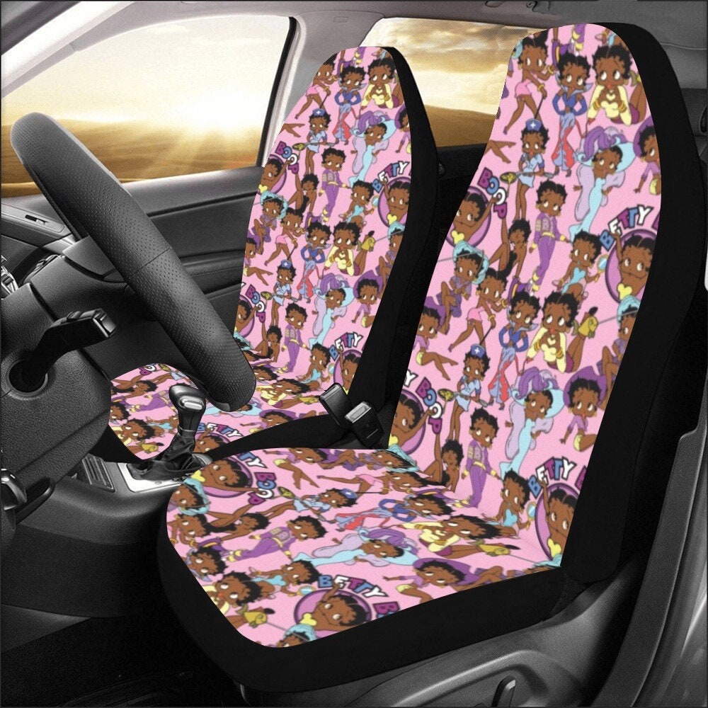 African Vacationer Betty Boop Car Seat Covers, Black Betty Boop Car Accessories, Betty Boop Car