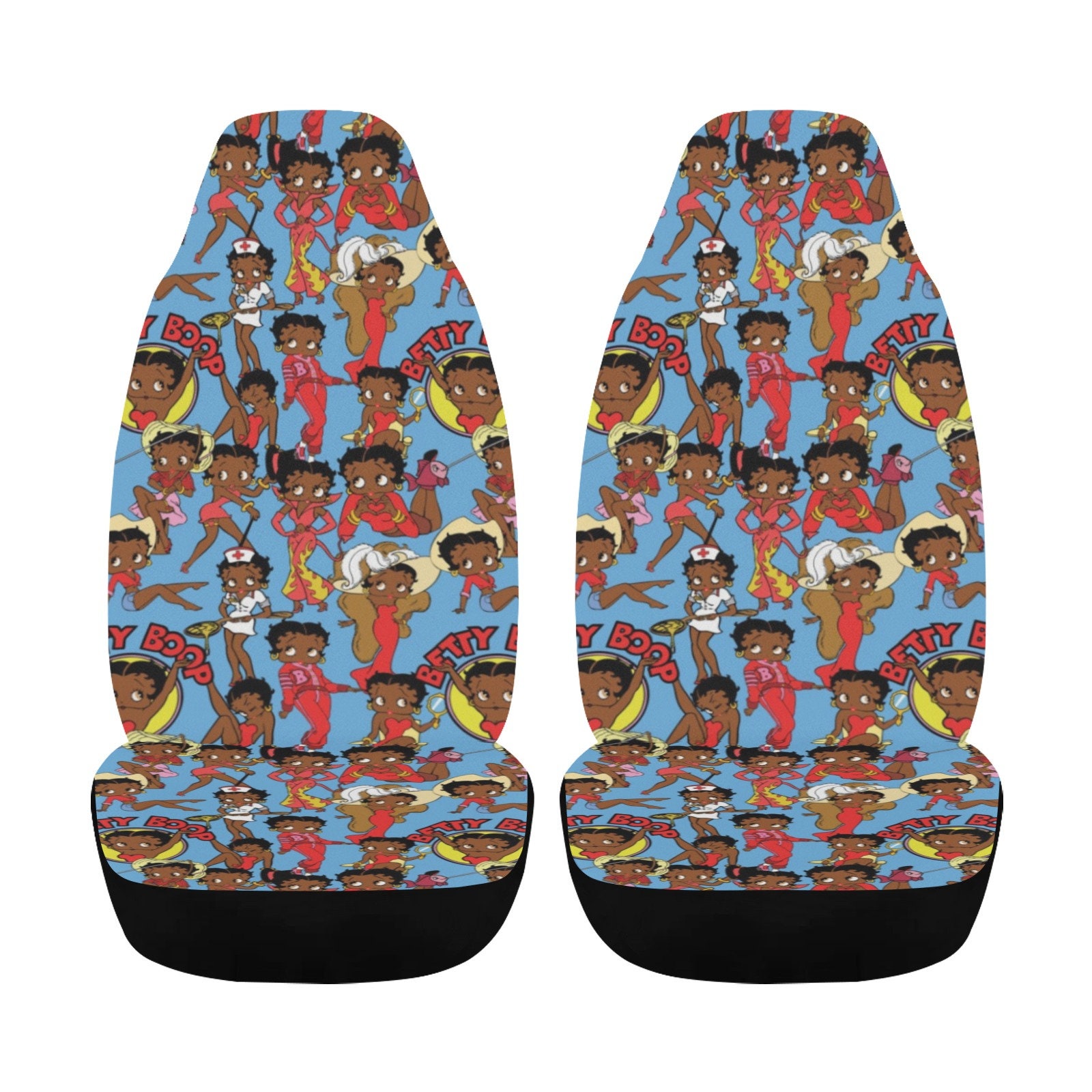 African Vacationer Betty Boop Car Seat Covers, Black Betty Boop Car Accessories, Betty Boop Car