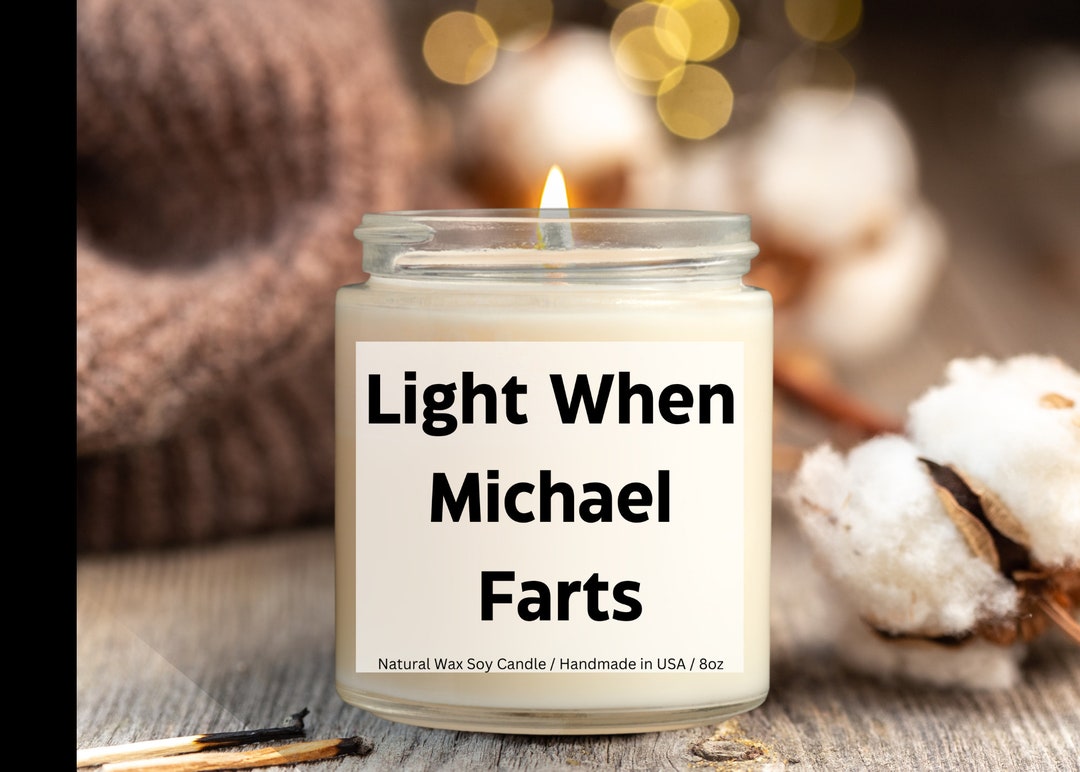 Light When Farts Candle, Custom Fart Name Candle, Funny Gift for Dad
