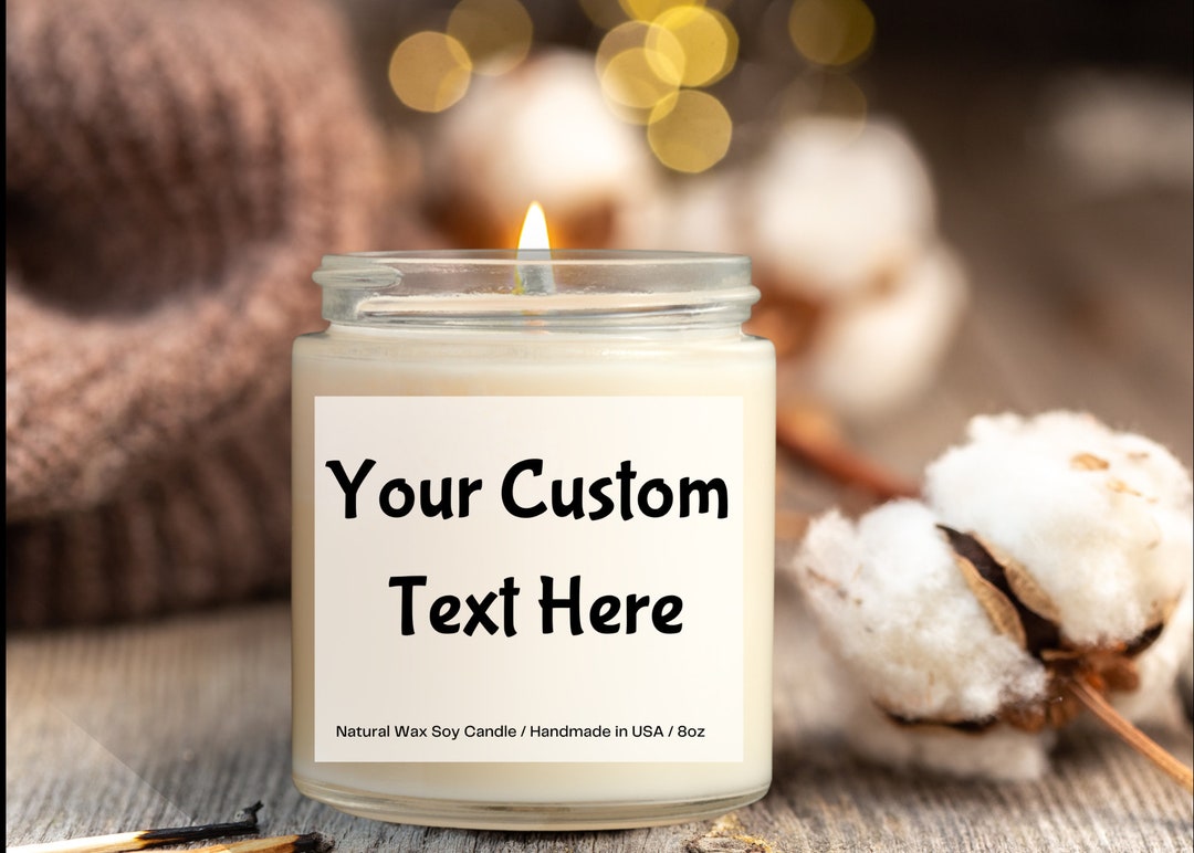 Custom Candle, Blank Label Candle, Soy Candle, Create Your Own Candle ...