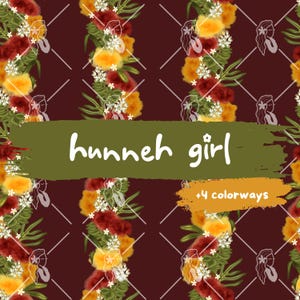 Seamless Pattern, Summer Design, Ohi’a Lehua, Hawaiian Seamless Pattern, Lei Design