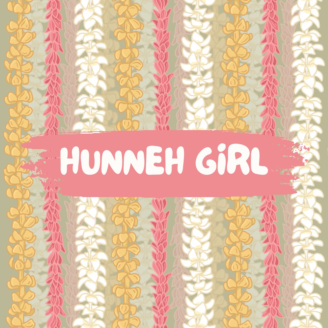 Puakenikeni Design, Seamless Pattern, Lei Pattern, Native Hawaiian ...