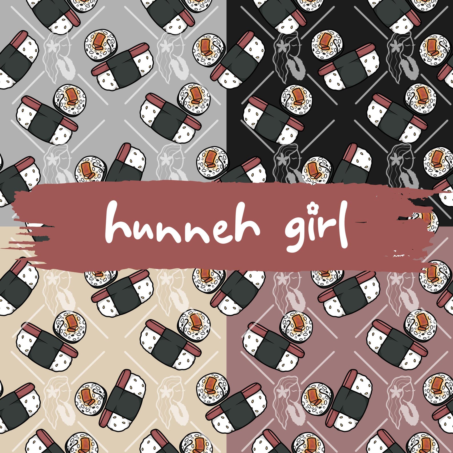 Musubi Layout Musubi Pattern, Musubi Design, Musubi Print, Musubi Seamless Design - Etsy