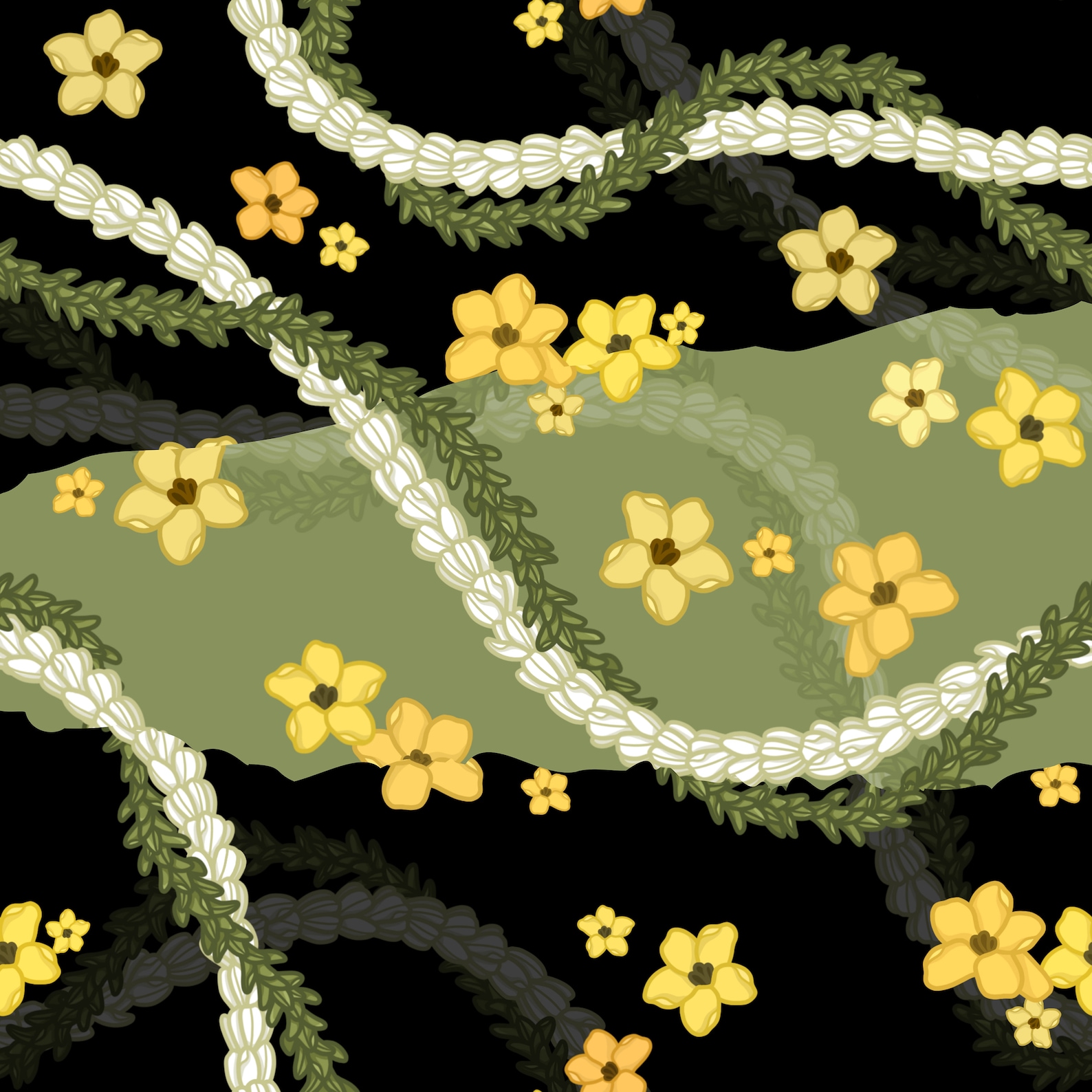 Puakenikeni, Puakenikeni Lei, Puakenikeni Design, Puakenikeni Pattern