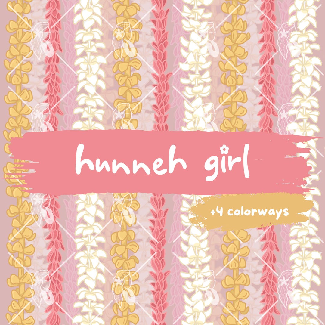 Puakenikeni Design, Seamless Pattern, Lei Pattern, Native Hawaiian ...