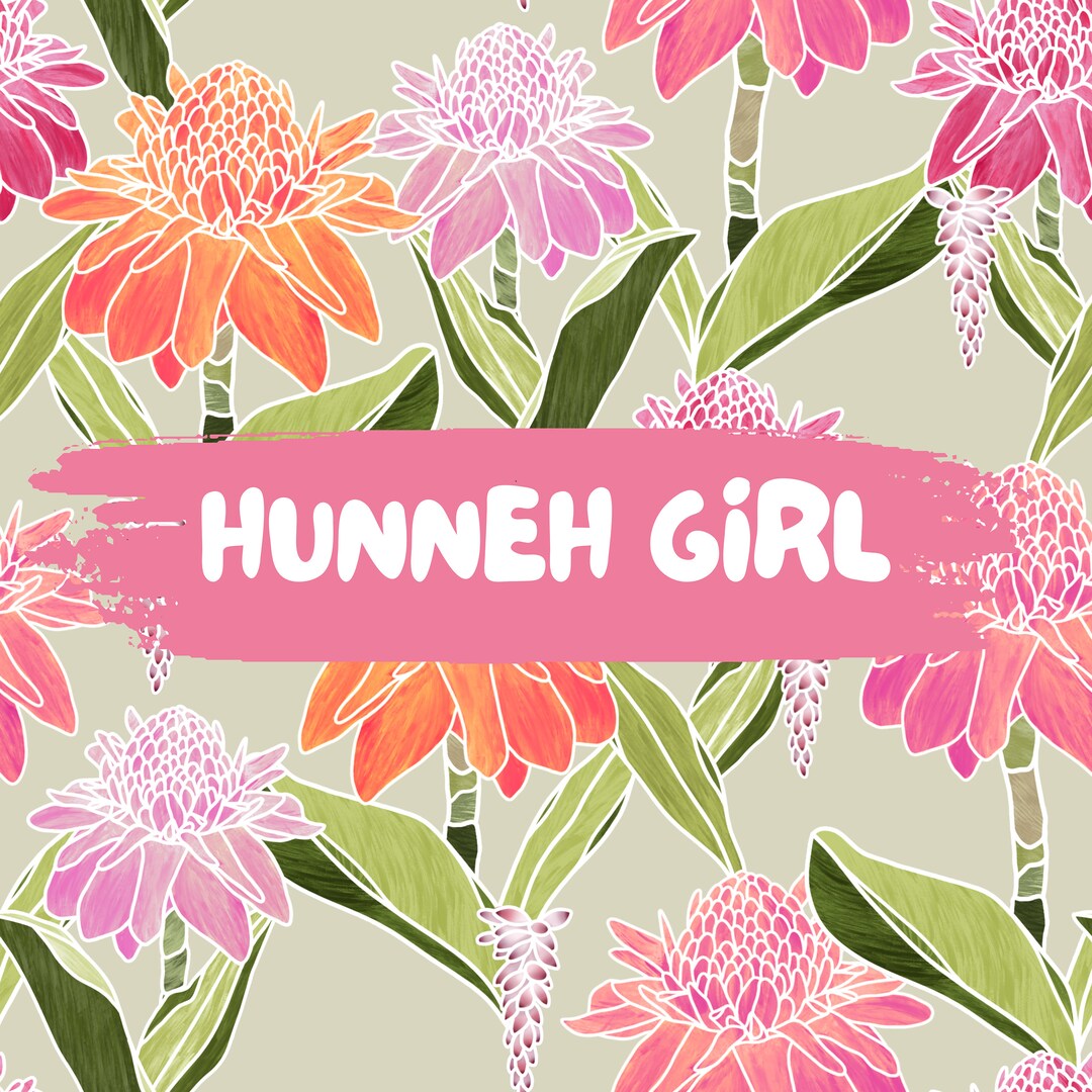 Ginger Flower Print, Hawaiian Ginger Pattern, Awapuhi Pattern, Seamless ...