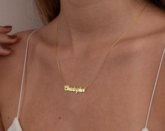 Custom Name Necklace, Personalized Name Necklace, Gold Name Necklace, Silver Name Necklace, Personalized Gift, Birthday Gift, Gift For Her