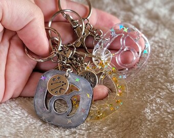 Astrological Keychain, Zodiac Keychain, Constellation Keychain