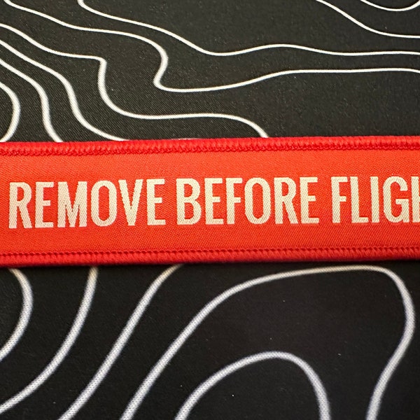 Remove Before Flight Keychain - RED