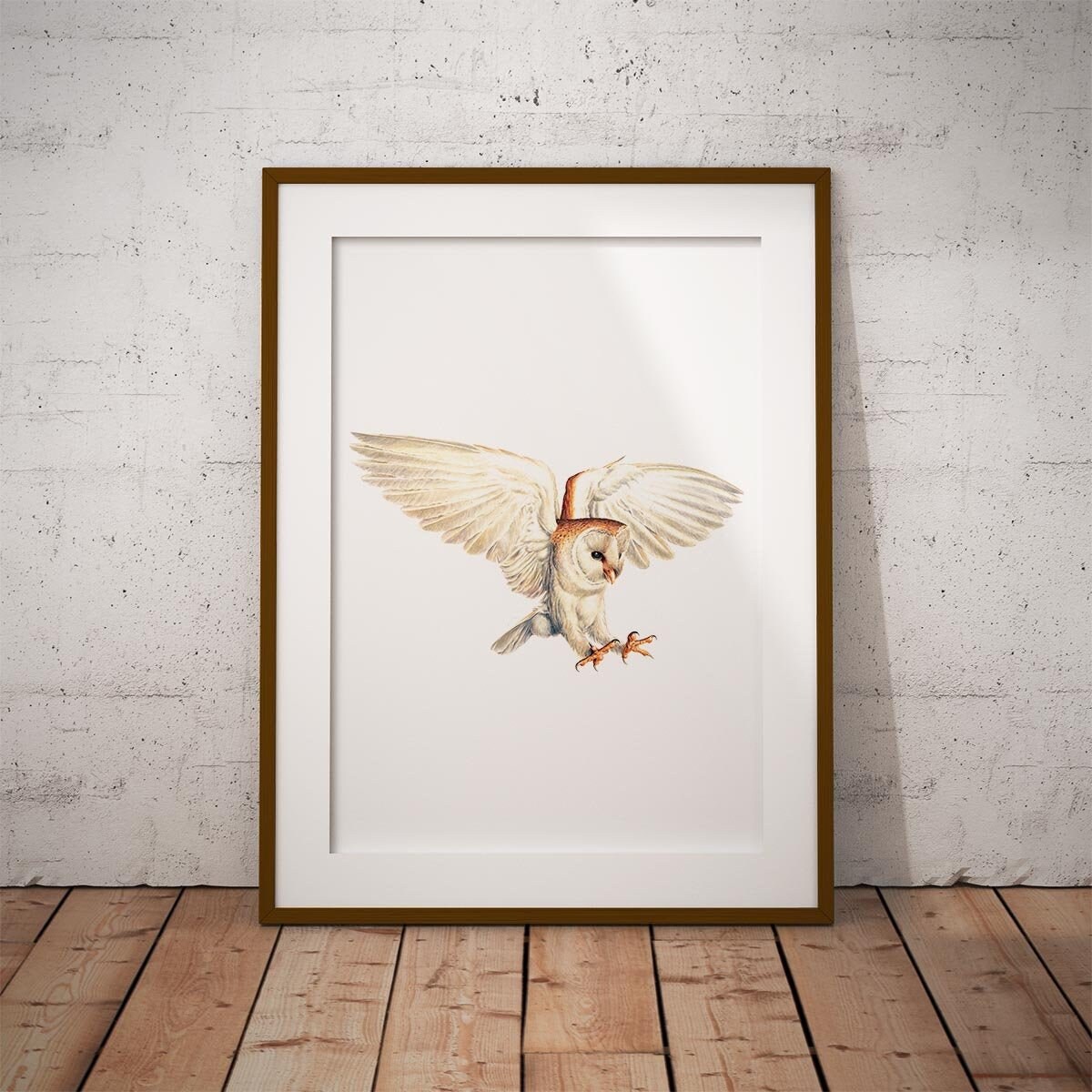 Barn Owl Wall Art Print - Etsy
