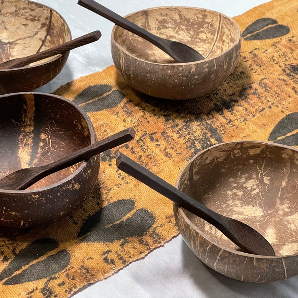 Coconut Bowl and Spoon | Eco Friendly Gift | Reusable Bowl | Zero Waste Bowl | Acai Bowl | Sustainable Gift | Coconut Shell Bowl