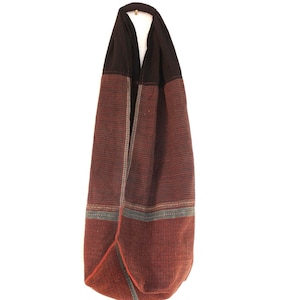 Sac à bandoulière tribal tissé à la main, fourre-tout ethnique, sac à main de la tribu Kachin cousu main