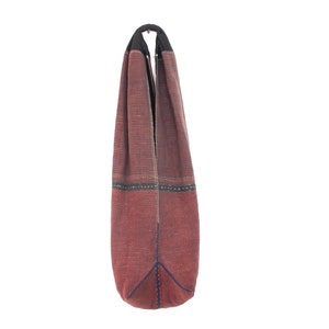Sac à bandoulière tribal tissé à la main, fourre-tout ethnique, sac de la tribu kachin cousu main