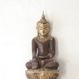 Vintage Mandalay Style Buddha Statue In Inwa Gesture