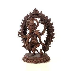 Copper Dancing Ganesha Figurine