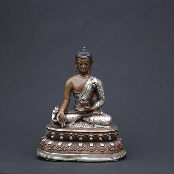 Copper Medicine Buddha Figurine