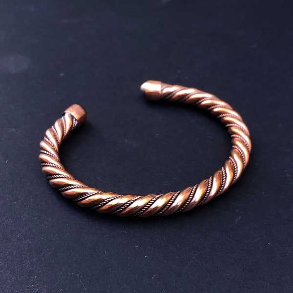 Twisted Copper Cuff Bracelet