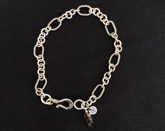 Pulsera de cadena de eslabones de plata