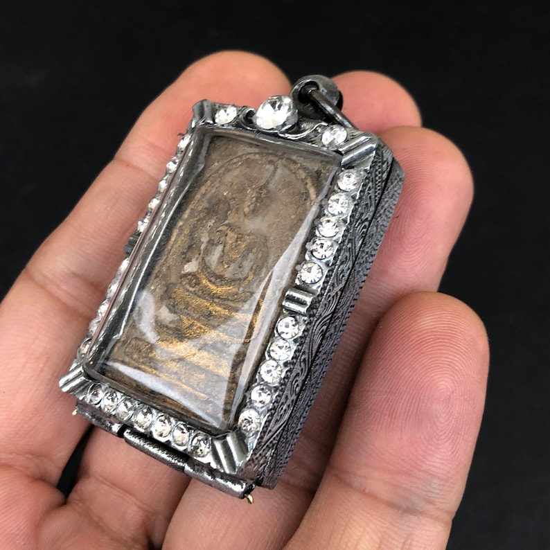 Seated Buddha Amulet Locket Etsy