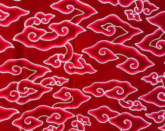 Hand Drawn Mega Mendung Cloud Pattern Batik Textile