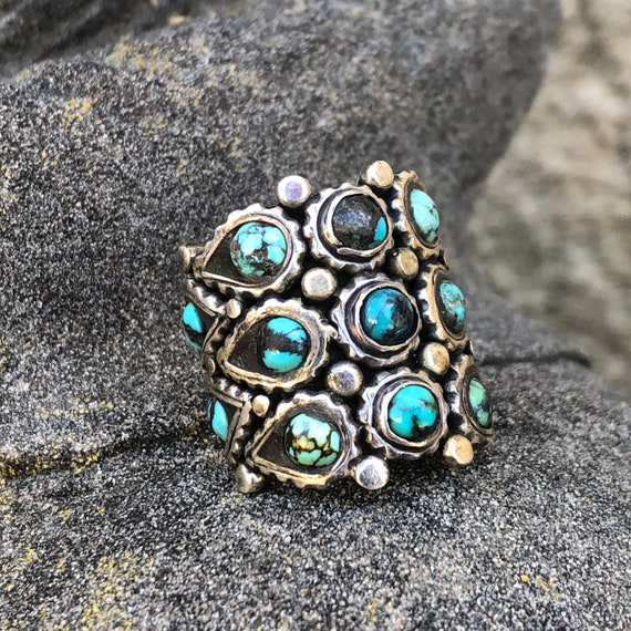 Turquoise Sterling Silver Ring - image 2