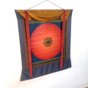 Om Mantra Thangka tibetano pintado a mano imagen 5