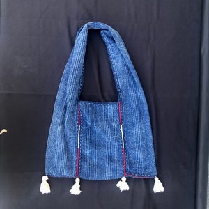 Sac Hilltribe en coton teint à l'indigo cousu main